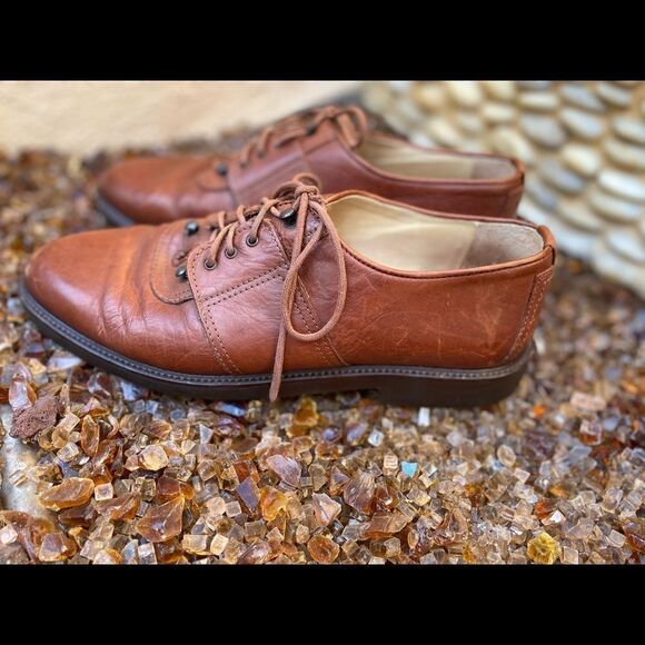 🥾KENNETH COLE NEW YORK MENS LACE UP LEATHER SHOES in light brown - Size 8 - Picture 7 of 11